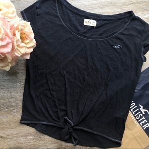 NWT Hollister Scoop Neck Front Knot Tee